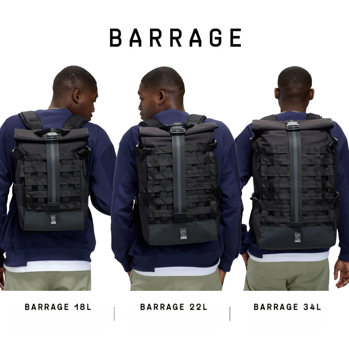 Chrome Industries : Barrage Cargo Bag 22L : Black - Image 11