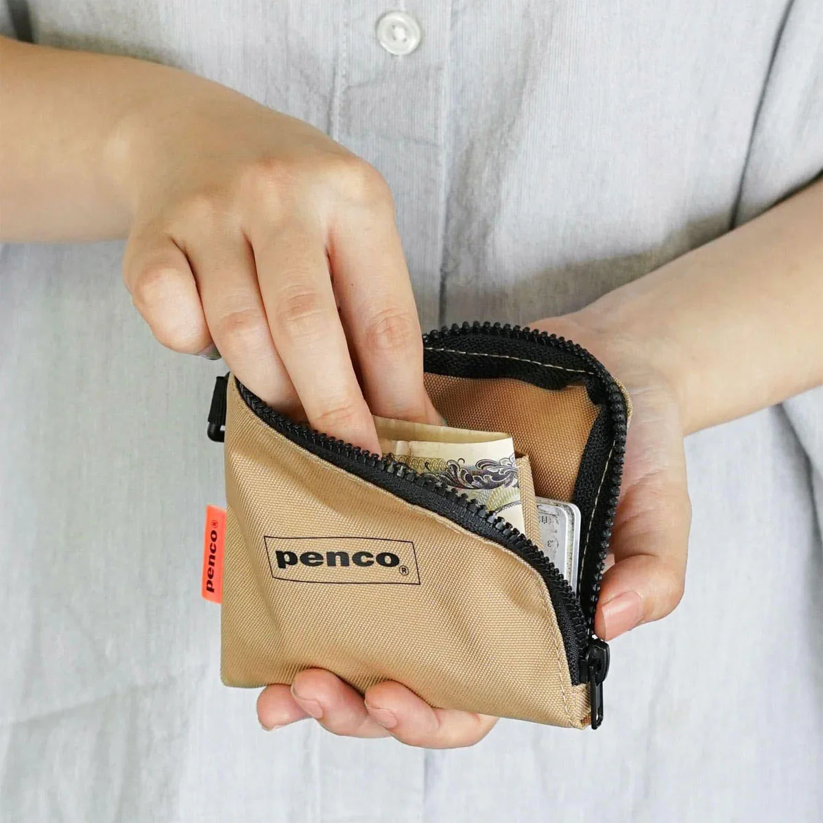 Penco : L-Zip Purse : Black - Image 5